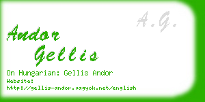 andor gellis business card